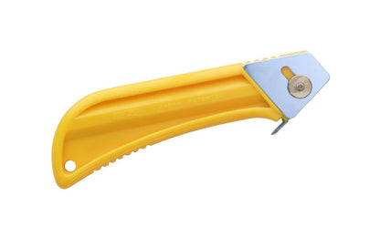 Olfa 18 mm Carton Cutter Knife "CL" features a handy 90-degree flat cutting base with adjustable metal depth guide. Guide offers stability & accuracy when cutting ceiling tiles, foamboard mattes, cartons, or where depth matters. Tool-free blade change. 18 mm (3/4") blade. 091511200140. Olfa Model CL. Made in Japan