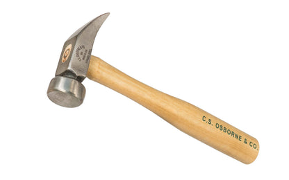 C.S. Osborne Leather Working Hammer No. 66 ~ (Model #66) has a slightly rounded head to prevent marring of leather and a genuine Hickory wood handle ~ Made in USA ~ 096685561257