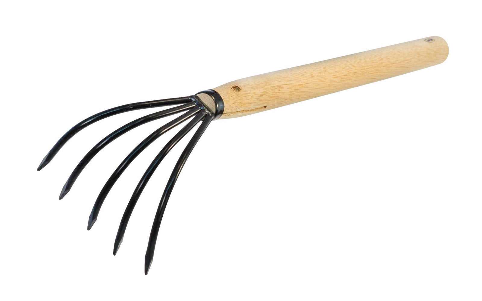 Made in Japan · Hand-forged carbon steel ~ Balanced feel ~ 17-1/2" long wooden handle - Asano Ninja Claw - Excellent for breaking up soil in & around plants, weeds, gathering up roots, & raking leaves & grasses - Ninnja Kumade - Claw Cultivator - 5 tine rake - 5-prong claw cultivator - Five Tine Rake - Rust resistant