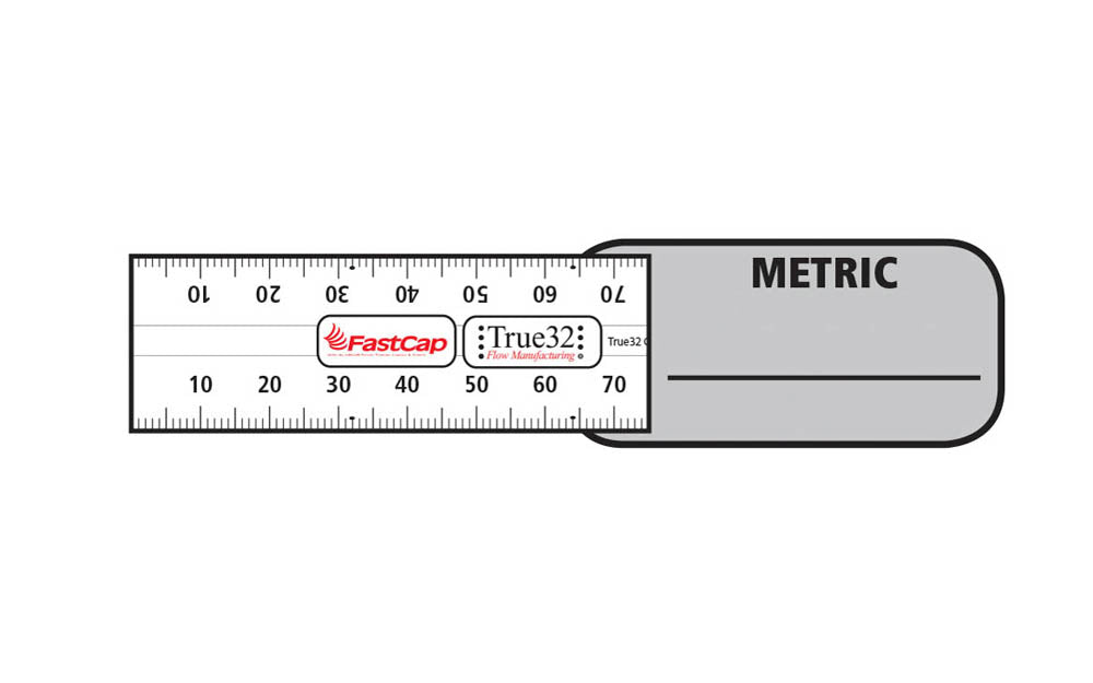 FastCap FlatBack Metric Tape Measure - Metric Reverse style - Metric increments down to millimeters ~ 5M - Model No. PMMR-FLAT16