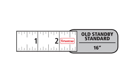 FastCap FlatBack Tape Measure - Old Standby style - Measurements in large, easy to read numbers ~ 16' - Model No. PS-FLAT16