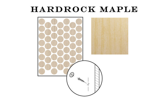 FastCap 9/16" Hardrock Maple Adhesive Cover Caps - Woodgrain PVC ~ 265 Pieces - Model No. FC.MB.916.HM