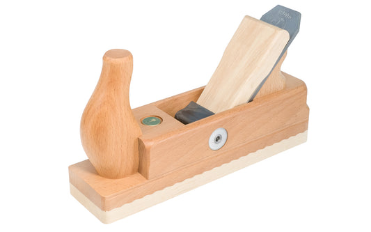Made in Germany · Ulmia ~ Model No. HW4-48 ~ 1-7/8" wide cutter blade (48 mm) ~ Bench plane for initial processing of rough sawn or scrub planed surfaces. Suitable for trimming warped, rough boards at an incline to the grain, also for shaving cross-grained wood. White Beech Sole - Bevel angle: 25° - Cutting angle: 45°  - Schlichthobel - Smoothing Plane
