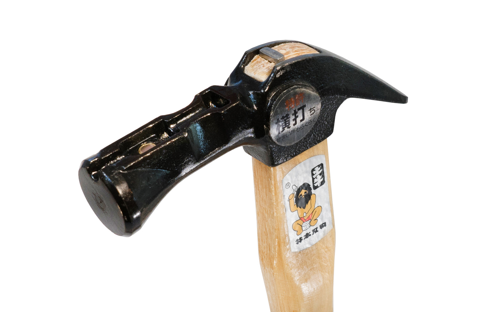 Made in Japan · This smooth face Japanese Dogyu Kariwaku hammer is an all-purpose framing hammer. Special groove with a magnet in head that holds nails - Great for nailing hard-to-reach high places, & one-hand nailing. Simply put the nail in the grooved slot & lightly hammer first, then drive nail a second time - Wooden Handle - 4962819006191 - 440 g  /  15.52 oz