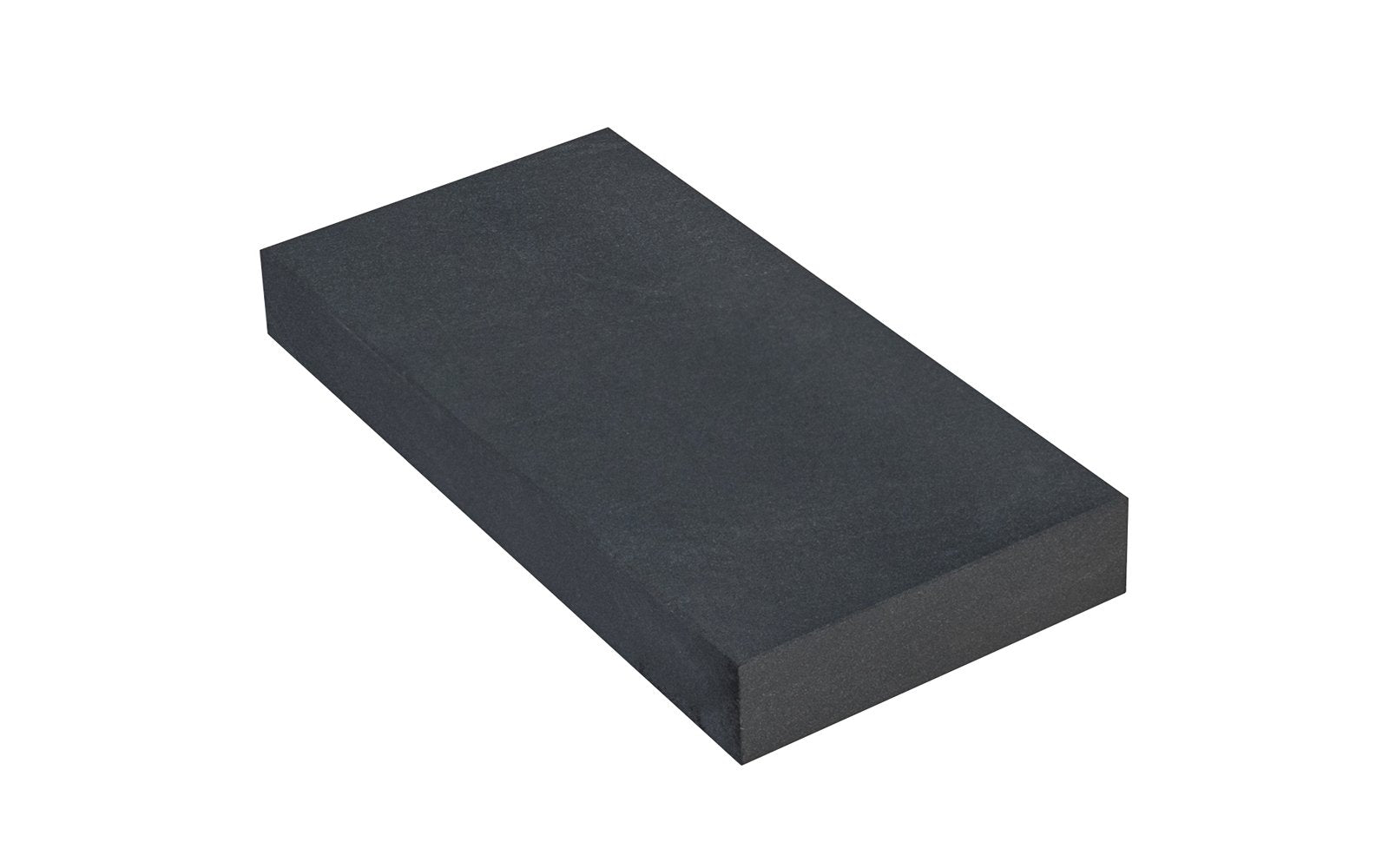 Black Hard Arkansas Bench Stone with Wooden Box ~ 4" x 2" - Made in USA ~ 4" Long  x  2" Wide  x  1/2" Thick - super-fine stone, it is sometimes referred to as the "Surgical Black Arkansas Stone". It is great for putting an ultimate edge on your tools & knives - Final Finish - Model No. BAB-42-C