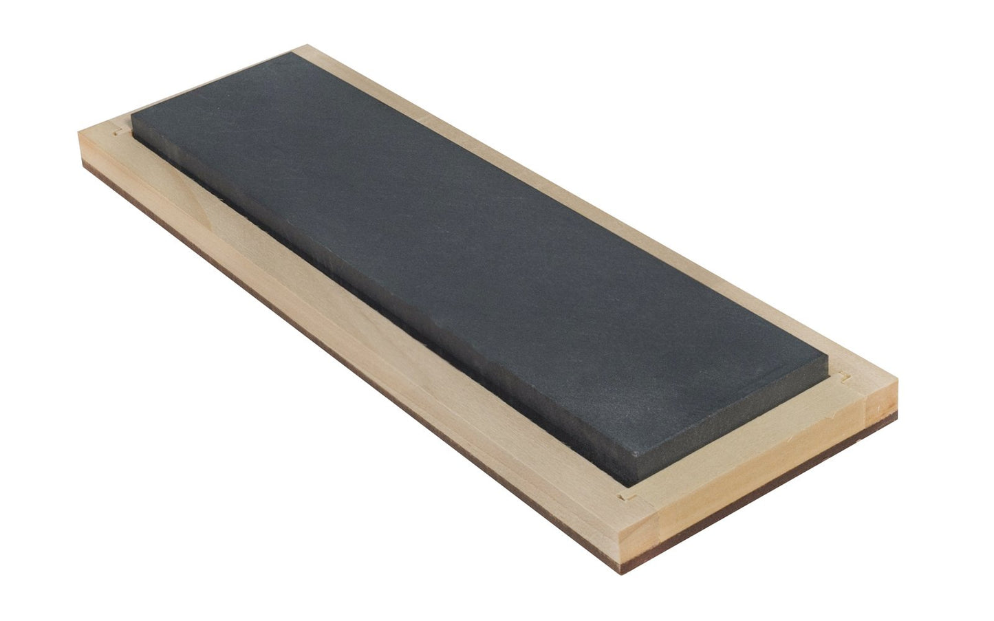 Black Hard Arkansas Bench Stone with Wooden Box ~ 8" x 2" - Made in USA ~ Model No. BAB-82-C - Super-fine stone, it is sometimes referred to as the "Surgical Black Arkansas Stone". It is great for putting an ultimate edge on your tools & knives. Many people use the Black Hard Arkansas Stone for the final finish on blades