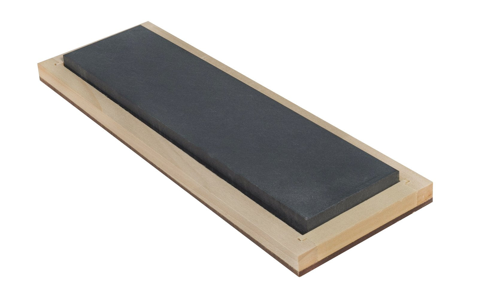 Black Hard Arkansas Bench Stone with Wooden Box ~ 8" x 2" - Made in USA ~ Model No. BAB-82-C - Super-fine stone, it is sometimes referred to as the "Surgical Black Arkansas Stone". It is great for putting an ultimate edge on your tools & knives. Many people use the Black Hard Arkansas Stone for the final finish on blades
