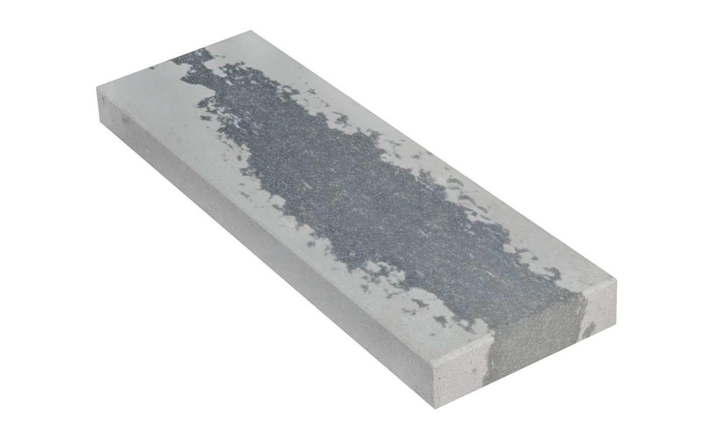 Soft Arkansas Bench Stone with Wooden Box ~ 6" x 2" - Made in USA ~ good extra-fine stone. It is the least dense & coarsest grained of the natural Arkansas stones & good for starting an edge on your tools & knives; commonly used after synthetic or oil stone - Model No. MAB-62-C