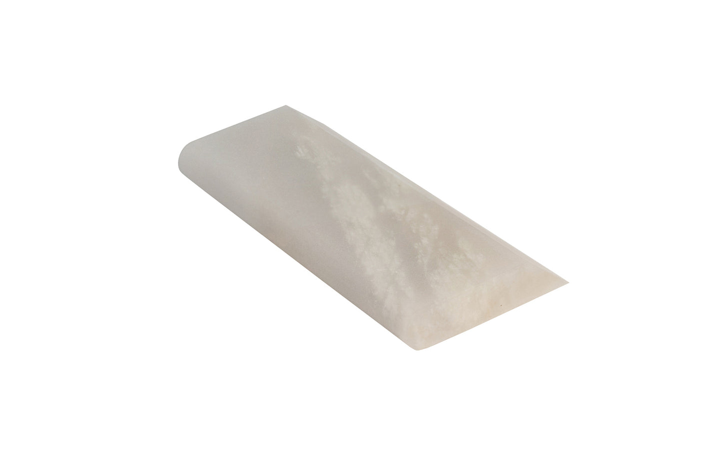 True Hard Arkansas Carving Slip Stone ~ Round Edge & 45° -  Rounded & 45 degree angle ~ Model No. XAS-22P - Multi-Colored Translucent stones - Extra-fine stone that is great for the final edge. Made in USA.