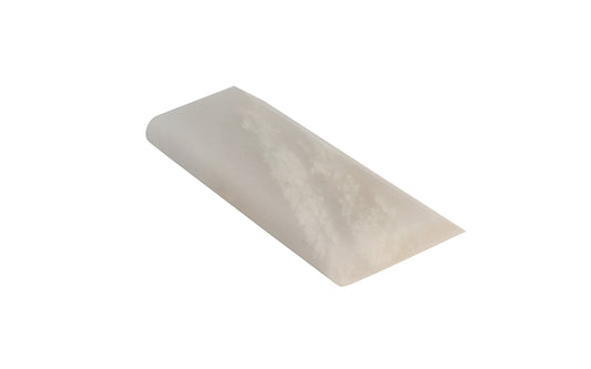 True Hard Arkansas Carving Slip Stone ~ Round Edge & 45° -  Rounded & 45 degree angle ~ Model No. XAS-22P - Multi-Colored Translucent stones - Extra-fine stone that is great for the final edge. Made in USA.