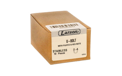 Bulk Box (10) of Stainless Steel U-Bolts ~ 3/8-16 Thread - Made in USA