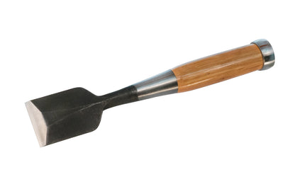 High quality Japanese Seigen Saku socket chisel 42 mm (1-5/8") with high-grade Japanese laminated steel. The whole chisel itself has a well-balanced feel when in your hand with it's long blade, making it ideal for woodworkers. The beveled edges help the chisel work with accuracy in tight spots. Made in Japan.