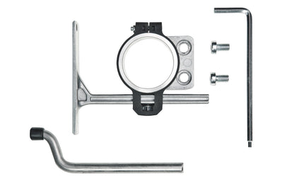 Depth stop for all saw blades. For precise, deep work. Effective saw blade & workpiece protection. Contents: 1 adapter for attachment to machine. 1 depth stop, 1 adjustable depth guide. Fits Models: FMM 350 Q, FMM QSL, AFMM 14, AFMM 18 QSL, FSC 500 QSL AFSC 18 QSL. Made in Germany. Model No. 32127069010. 4014586351674