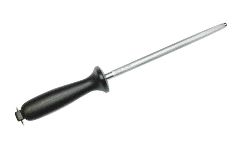 Mora Round Sharpening Steel ~ Made in Östnor, Sweden · Made of high quality stainless steel ~ 7" long steel ~ Steel extends down through handle ~ Tough & durable polypropylene handle ~ Mora 161-5900 ~ 7316220059005