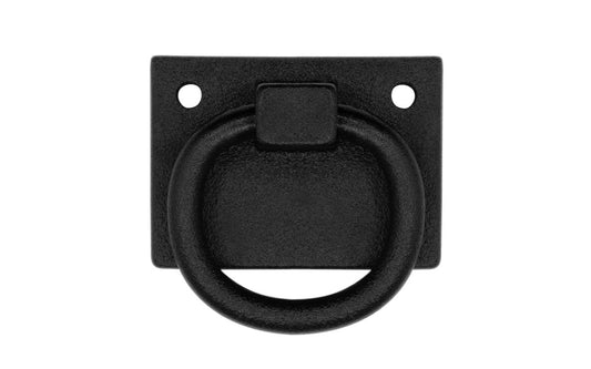 Rustic-looking cast iron pull ring with a back plate. Made of strong cast iron material, it has a nice durable & strong feel. Traditional piece of hardware has been commonly used as shutter pull rings that are mounted on inside of shutters, making it easier to close your shutters from inside your home - Model 088550