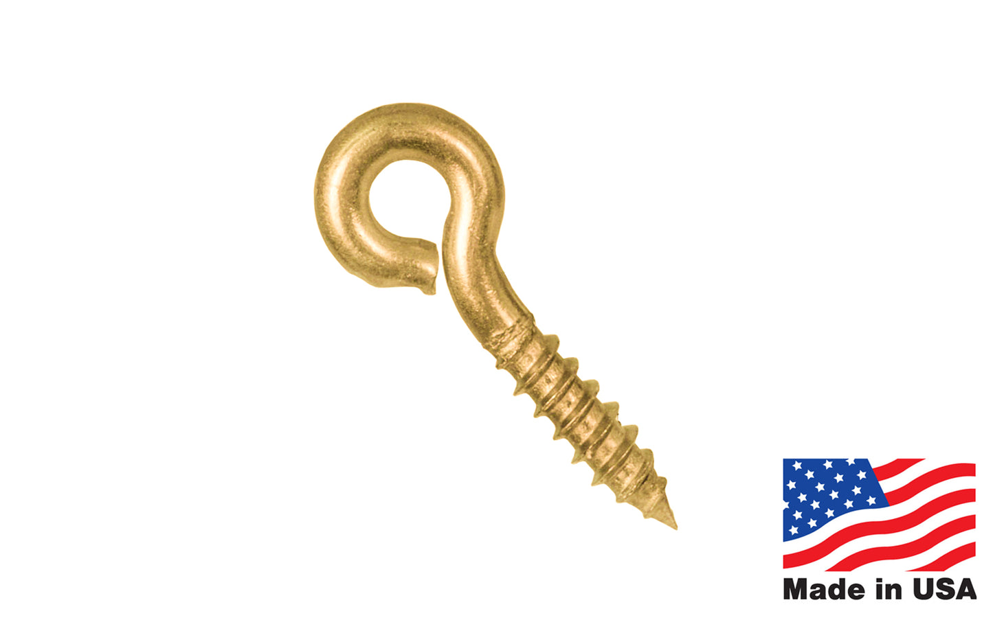 Solid Brass Screw Eye ~ Small Eye - Made in USA