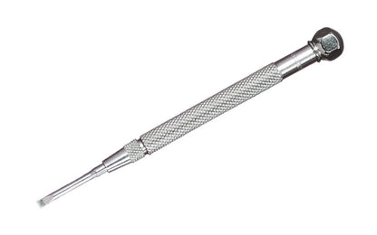 The 553A Pocket Screwdriver features a hexagonally shaped head to prevent them from rolling. When not in use, the blade can be reversed into the screwdriver body for conveniently & safely carrying them in pockets. Size takes no more room than a penknife. With 1-7/8" (48mm) Long Blade, Overall Tool Length is 4-1/4" (110mm). Slotted Head.   Made in USA.