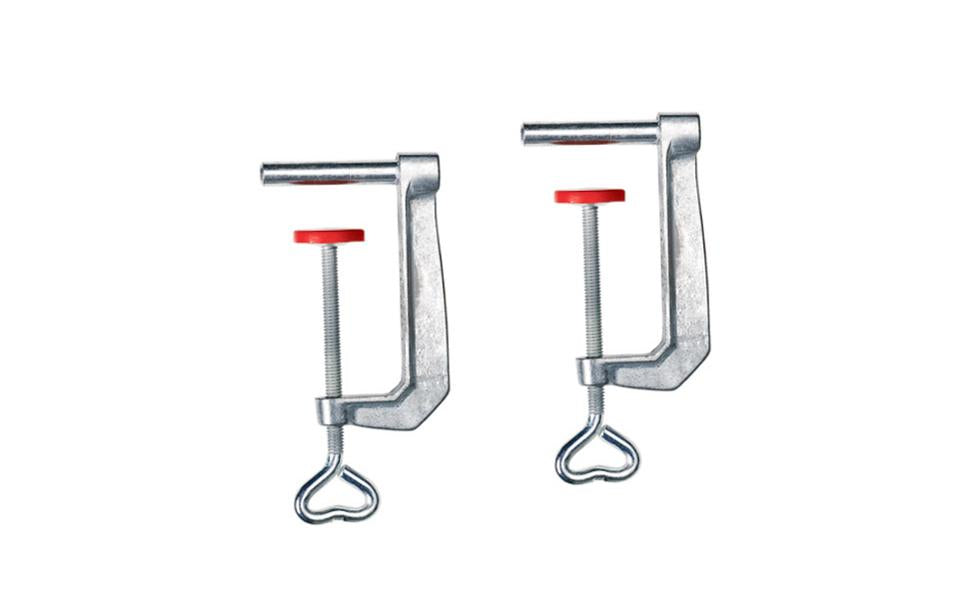Bessey Portable Mini-Vise Clamp No. S-10 is ideal for holding round, rectangular & odd shaped objects. Non-marring plastic jaws are glue resistant. Clamping capacity up to 4". Ideal for small jobs that need parallel clamping. Can easily mount to tables & work benches. Can clamp at angles. Bessey Model S10. Mini Vise