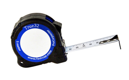 The FastCap ProCarpenter True 32 Metric Tape Measure - 5m features metric measurements that are readable from the left or right hand. High-contrast tape.