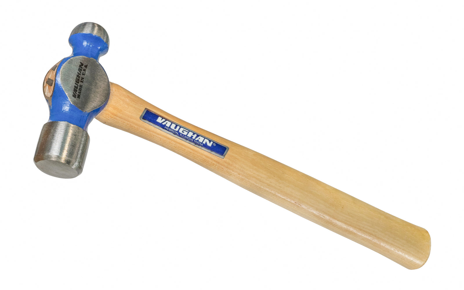 Vaughan Ball Pein Hammer - Made in USA - TC308 - TC504 - TC016 - TC2012 - TC120 - TC224 - TC640 - TC848 - 4 oz - 8 oz - 12 oz - 16 oz - 20 oz - 24 oz - 40 oz - 48 oz ~ Ball Peen Hammer - Ball Pein Hammer - Vaughan Ball-Pein - Vaughan Ball-Peen - Polished face, bevel & ball peen - Rust resistant - Hickory Hardwood handle - Metal Shaping - Metal