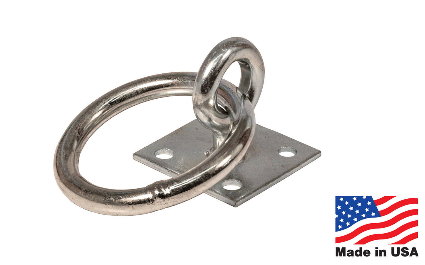 Zinc Plated Ring & Eye Pad ~ Made in USA
