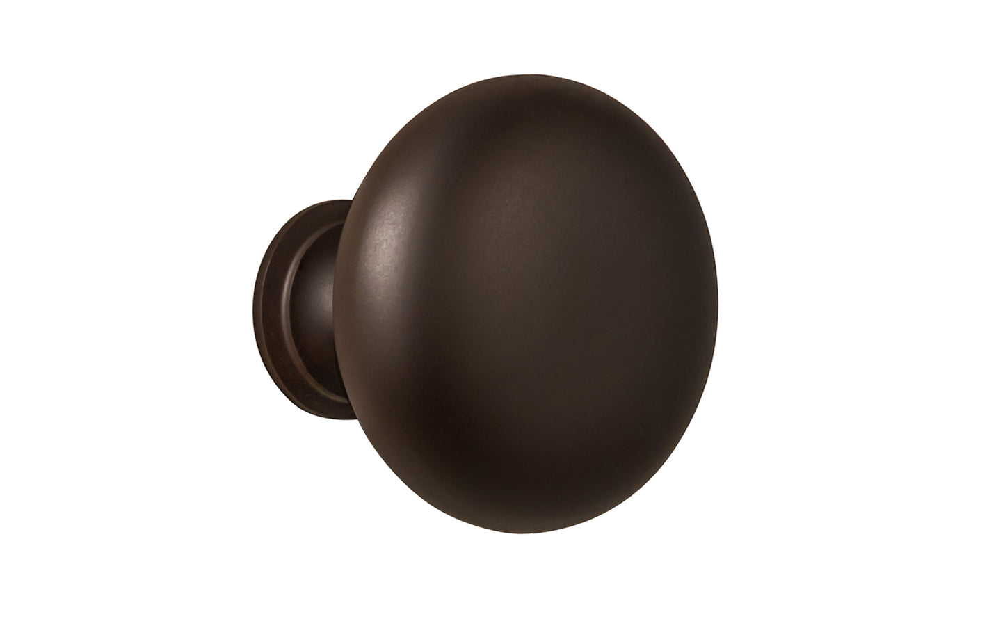Vintage-style Hardware · Traditional & Classic Brass Knob with an Oil Rubbed Bronze Finish. 1-1/2" diameter size knob. Made of high quality brass, this stylish round cabinet knob has a smooth look & feel on a pedestal shaped base. Works great in kitchens, bathrooms, on furniture, cabinets, drawers. Authentic reproduction hardware. 