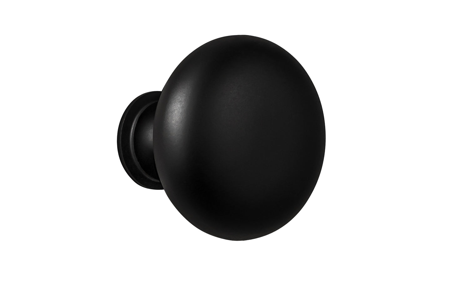 Vintage-style Hardware · Traditional & Classic Brass Knob with a Satin Black Finish. 1-1/2" diameter size knob. Made of high quality brass, this stylish round cabinet knob has a smooth look & feel on a pedestal shaped base. Works great in kitchens, bathrooms, on furniture, cabinets, drawers. Authentic reproduction hardware.