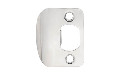 Vintage-style Hardware · Traditional & classic-style ~ For interior doors ~ Classic & traditional polished nickel full lip door strike made of quality solid brass material. 2-1/4" High x 1-3/4" Wide overall size. Available in five different finishes. Includes two phillips flat-head screws