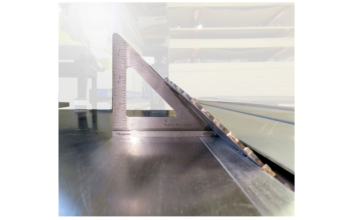 FastCap 3-3/4" Magnetic 45° Square - Great for setting blade heights, & for setting 45° & 90° blade angles ~ Model No. MAG MICRO 45 DEGREE