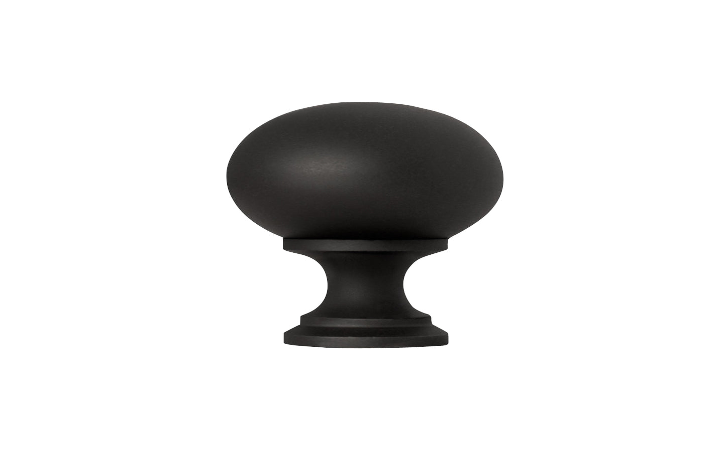 Vintage-style Hardware · Traditional & Classic Brass Knob with a Satin Black Finish. 1" diameter size knob. Made of high quality brass, this stylish round cabinet knob has a smooth look & feel on a pedestal shaped base. Works great in kitchens, bathrooms, on furniture, cabinets, drawers. Authentic reproduction hardware.