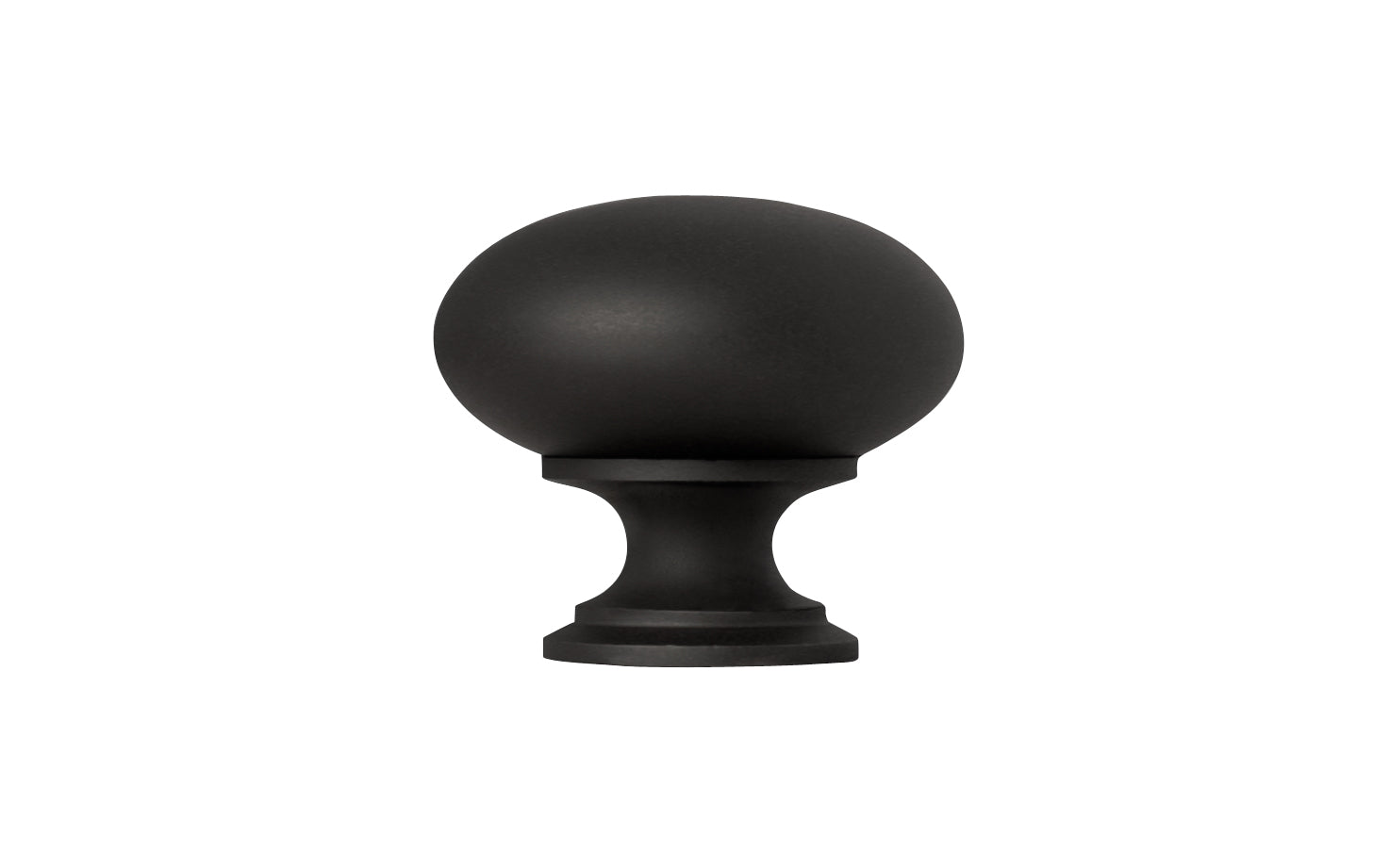 Vintage-style Hardware · Traditional & Classic Brass Knob with a Satin Black Finish. 1" diameter size knob. Made of high quality brass, this stylish round cabinet knob has a smooth look & feel on a pedestal shaped base. Works great in kitchens, bathrooms, on furniture, cabinets, drawers. Authentic reproduction hardware.