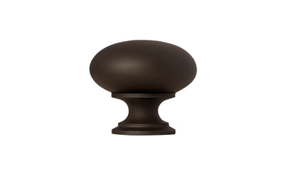 Vintage-style Hardware · Traditional & Classic Brass Knob with an Oil Rubbed Bronze Finish. 1" diameter size knob. Made of high quality brass, this stylish round cabinet knob has a smooth look & feel on a pedestal shaped base. Works great in kitchens, bathrooms, on furniture, cabinets, drawers. Authentic reproduction hardware. 