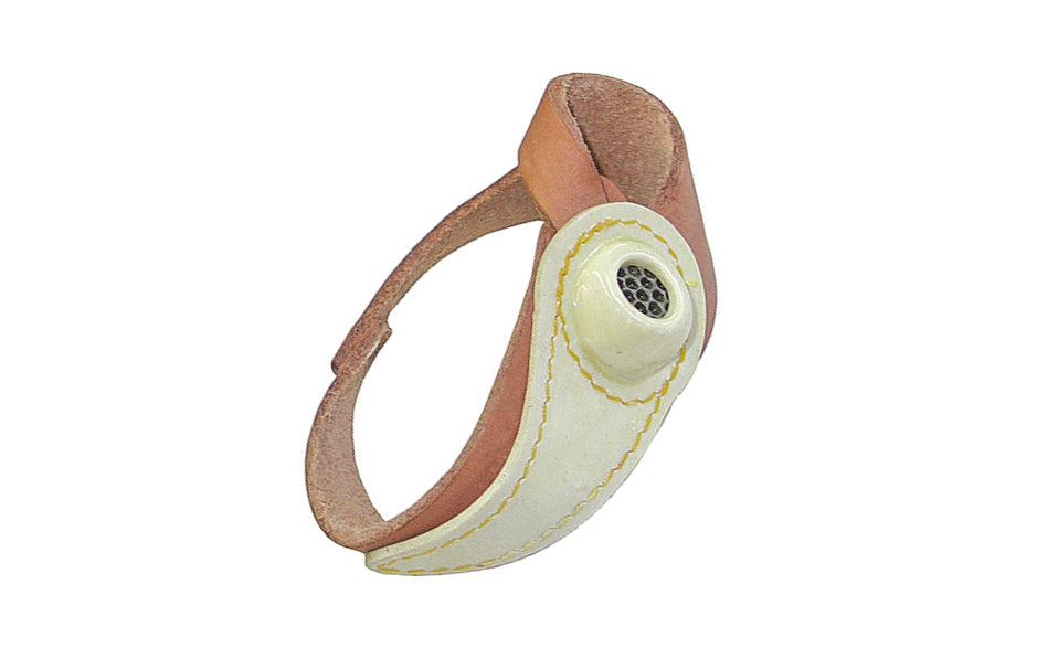 The CS Osborne Sail Palm No. 265 has a rawhide palm iron thimble with heavy duty vinyl attached to rawhide- excellent for leather & canvas! ~ Available in Right or Left Hand ~Made in USA.