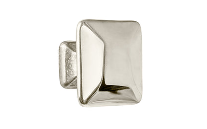 Vintage-style Hardware · Solid Brass Pyramid Shape Square Cabinet Knob ~ 1-1/4" size knob. Made of solid brass, this stylish knob has a smooth & weighty feel. Mission-style, Arts & Crafts style of hardware. Polished Nickel Finish