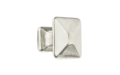 Vintage-style Hardware · Solid Brass Pyramid Shape Square Cabinet Knob ~ 1" size knob. Made of solid brass, this stylish knob has a smooth & weighty feel. Mission-style, Arts & Crafts style of hardware. Polished Nickel Finish
