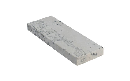 Soft Arkansas Slip Stone with Leather Pouch ~ 3" x 1" - Made in USA ~ Extra-fine stone. It is the least dense & coarsest grained of the natural Arkansas stones & good for starting an edge on your tools & knives; commonly used after synthetic or oil stone - Model No. MAP-13A-L