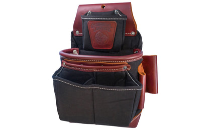 Occidental Leather Fat Lip Tool Bag ~ Model 8581 - Fits a 3" work belt - These bags are 10" deep & feature a full leather boot along with a distinctive leather "FatLip" bag mouth. Leather "FatLip" keeps the bag formed, open, & protected against abrasion. Made of Nylon & genuine Leather - 10 total pockets & tool holders