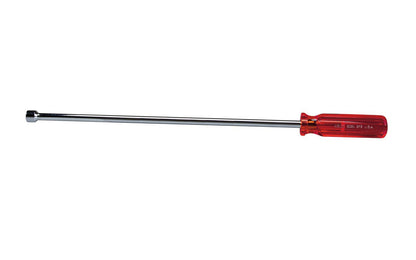 Klein Tools / Vaco 1/4" size Magnetic Nut Driver with a 18" long blade with powerful nut-holding magnet built into shank. The full hollow shaft facilitates work on stacked circuit boards or other long bolt applications. Premium chrome-plated for smooth feel and corrosion resistance.    Made in USA.