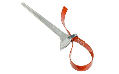 Klein Tools - Model S-18H - Adjustable strap wrench - 18" long handle - Works in the tightest quarters - Urethane-covered, high-strength belting - Cam-action design permits uniform, high-torque application - 1-1/8" to 8" Diameter Capacity - Resists scratching - plastic pipe & fittings, oil & water filters, PVC conduit - S18H - 092644674037 ~ Made in USA
